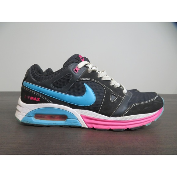 Nike Air Max Lunar Shoes Mens Size 11.5 Black Pink Blue Running 443915-002 Gym